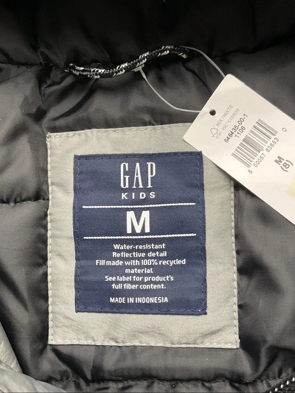 Gap Children's Anorak Jacket Size M/8 in Silver Color
